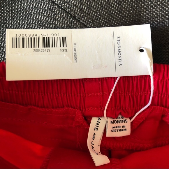 NWT Janie and Jack Cherry Red Tuxedo Pants, Baby 3-6 Months - Picture 8 of 14